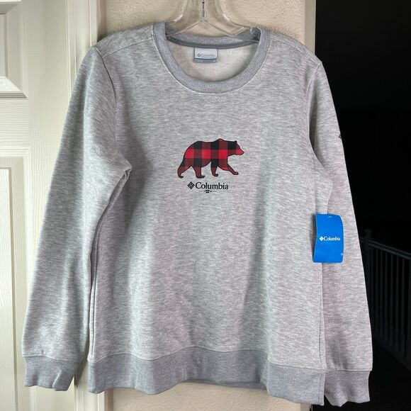 Women's Hart Mountain™ II Graphic Crew Sweatshirt Grey New Size M #558 - Picture 2 of 10